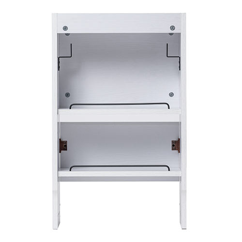 ケーブルボックス お掃除ロボット対応 3段（ルーター収納・タップボックス・ロボット掃除機・木製・高さ65cm・ホワイト）