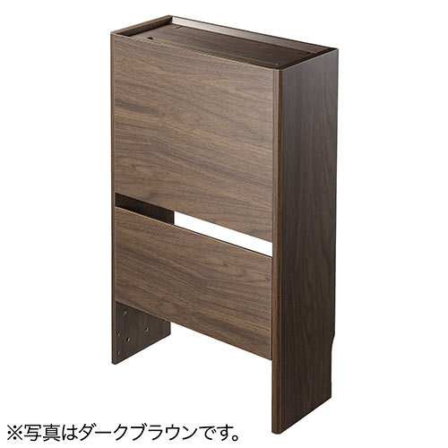 ケーブルボックス お掃除ロボット対応 3段（ルーター収納・タップボックス・ロボット掃除機・木製・高さ65cm・ホワイト）