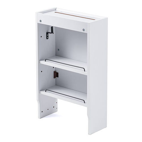 ケーブルボックス お掃除ロボット対応 3段（ルーター収納・タップボックス・ロボット掃除機・木製・高さ65cm・ホワイト）