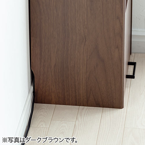 ケーブルボックス ルーター収納 タップボックス ロボット掃除機設置 木製 2段 高さ57.5cm ライトブラウン