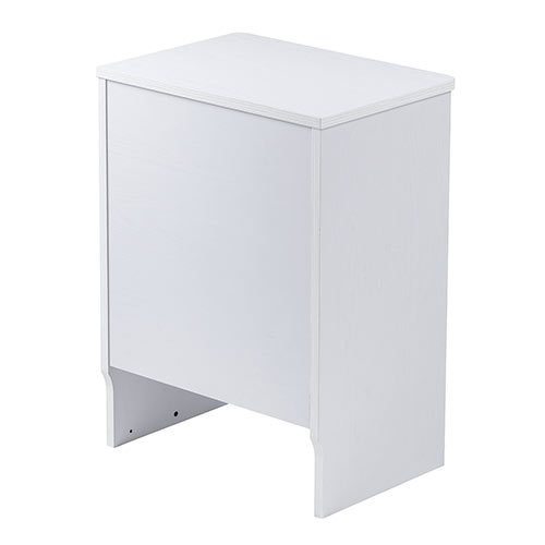 ケーブルボックス お掃除ロボット対応 2段（ルーター収納・タップボックス・ロボット掃除機・木製・高さ57.5cm・ホワイト）