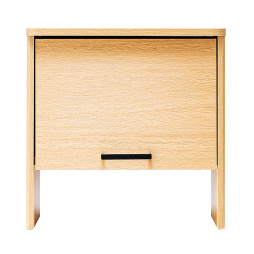 ケーブルボックス お掃除ロボット対応 1段（ルーター収納・タップボックス・ロボット掃除機設置・木製・高さ42cm・ライトブラウン）