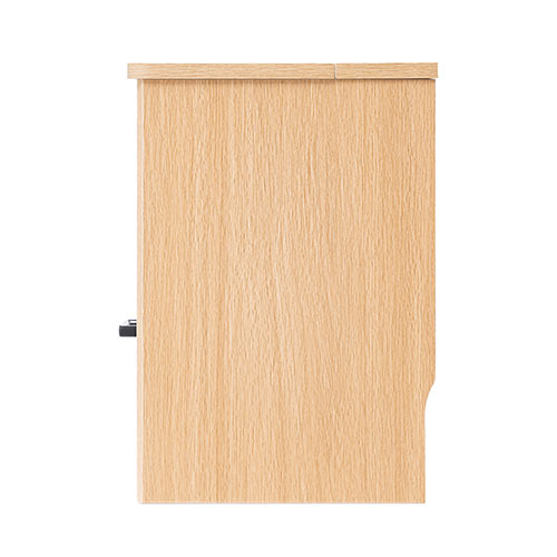 ケーブルボックス お掃除ロボット対応 1段（ルーター収納・タップボックス・ロボット掃除機設置・木製・高さ42cm・ライトブラウン）