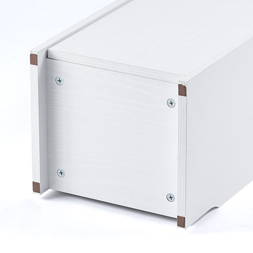 ルーター収納ボックス モデム収納 ラック ケーブルボックス コード収納 隙間収納 木製 扉付 ファックス台 電話台 FAX台 スリム 幅30cm ホワイト