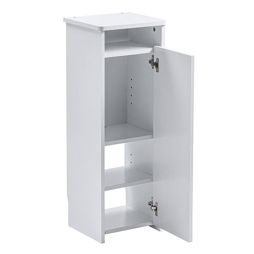 ルーター収納ボックス モデム収納 ラック ケーブルボックス コード収納 隙間収納 木製 扉付 ファックス台 電話台 FAX台 スリム 幅30cm ホワイト