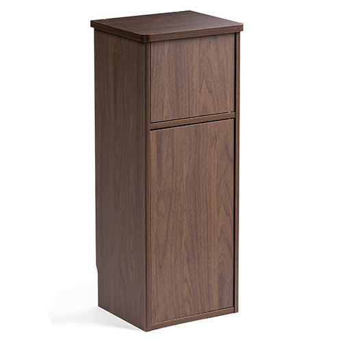 ルーター収納ボックス モデム収納 ラック ケーブルボックス コード収納 隙間収納 木製 扉付き ファックス台 電話台 FAX台 幅32cm ダークブラウン