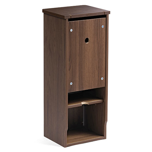 ルーター収納ボックス モデム収納 ラック ケーブルボックス コード収納 隙間収納 木製 扉付き ファックス台 電話台 FAX台 幅32cm ダークブラウン