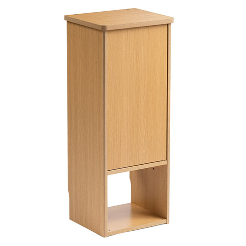 ルーター収納ボックス モデム収納 ラック ケーブルボックス コード収納 隙間収納 木製 扉付き ファックス台 電話台 FAX台 幅32cm ライトブラウン