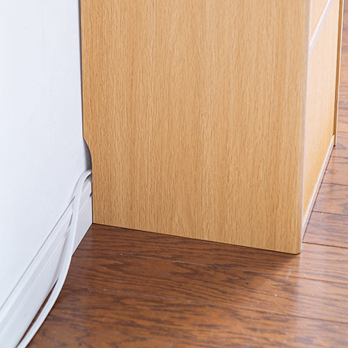 ルーター収納ボックス モデム収納 ラック ケーブルボックス コード収納 隙間収納 木製 扉付き ファックス台 電話台 FAX台 幅32cm ライトブラウン