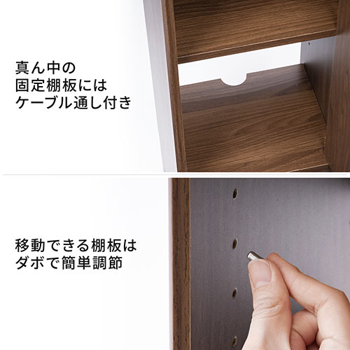 ルーター収納ボックス モデム収納 ラック ケーブルボックス コード収納 隙間収納 木製 扉付き ファックス台 電話台 FAX台 幅32cm ホワイト