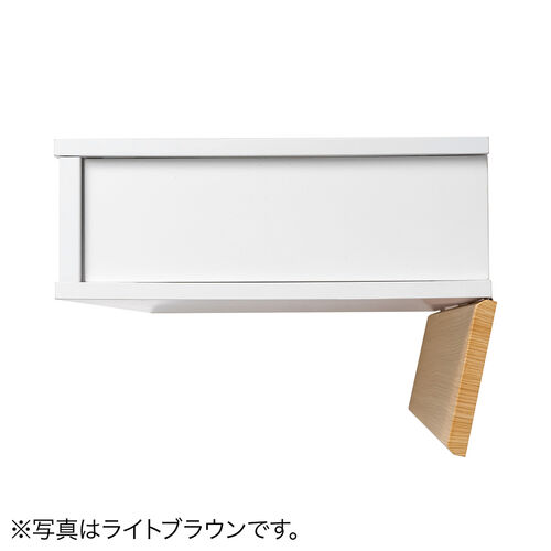 隙間収納ラック（スリムワゴン・幅12cm・高さ80cm・タップ収納・充電ステーション・配線整理・ルーター・Wi-Fi・モデム・扉付き・木製・5段・ホワイト×ホワイト）