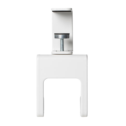 デスク クランプ フック ヘッドホンハンガー 固定 後付 Sサイズ フック2本 金属製 ホワイト