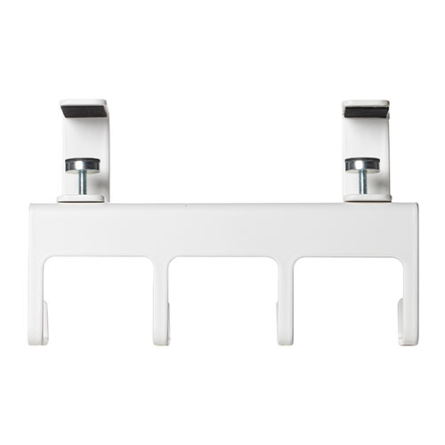 デスク クランプ フック ケーブルトレーハンガー 固定 後付 Mサイズ フック4本 金属製 ホワイト