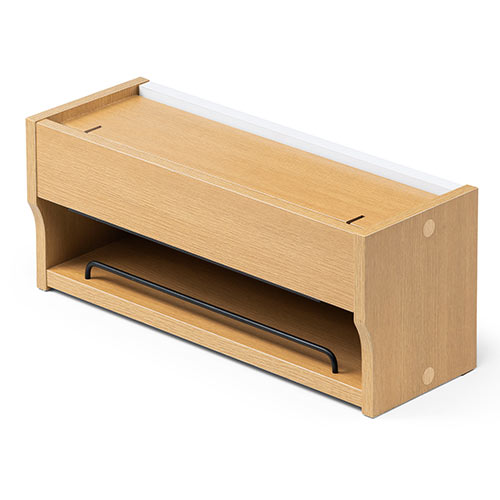 ケーブルボックス タップボックス 木製 小型 ケーブル収納 タップ収納 スマホスタンド ライトブラウン