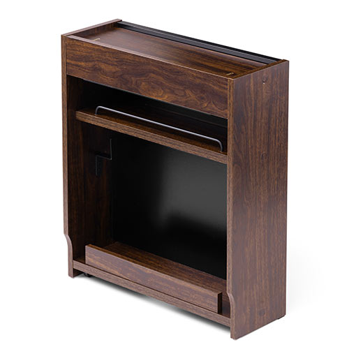 ケーブルボックス タップボックス ルーター収納 木製 ケーブル収納 大型タップ収納 スマホスタンド ダークブラウン