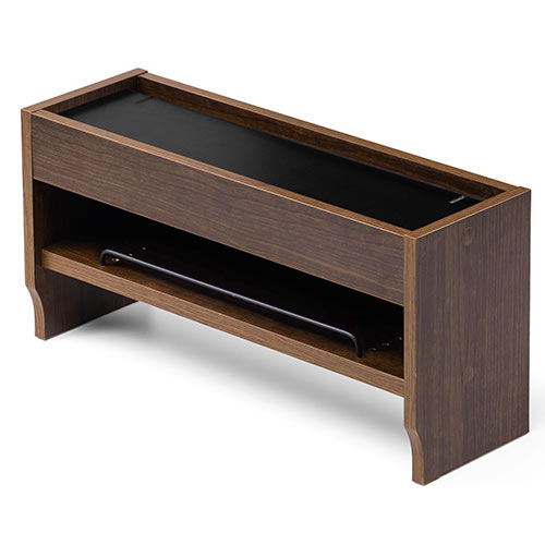 ケーブルボックス タップボックス 木製 ケーブル収納 タップ収納 スマホスタンド ノートパソコン収納対応 ダークブラウン