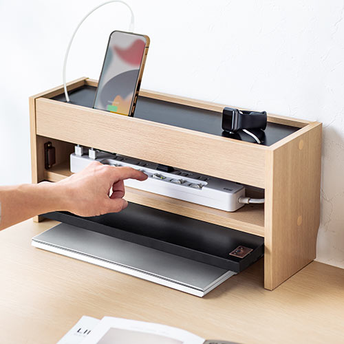 ケーブルボックス タップボックス 木製 ケーブル収納 タップ収納