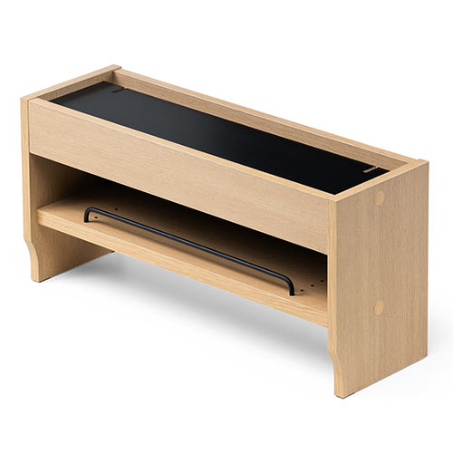 ケーブルボックス タップボックス 木製 ケーブル収納 タップ収納 スマホスタンド ノートパソコン収納対応 ライト木目