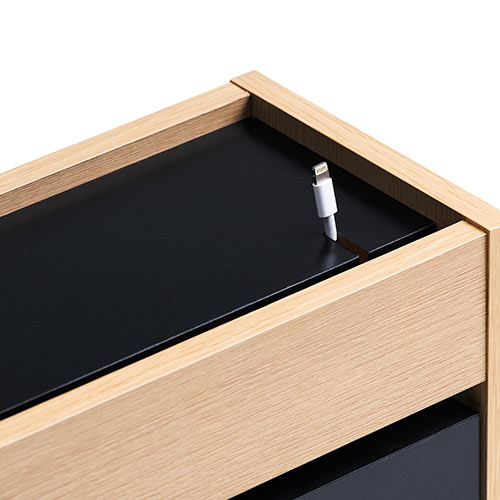 ケーブルボックス タップボックス 木製 ケーブル収納 タップ収納 スマホスタンド ノートパソコン収納対応 ライト木目