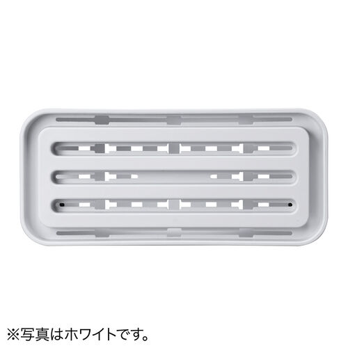 ケーブルボックス タップボックス スリム 小型 スマホスタンド タブレットスタンド グレー