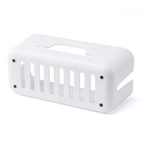 ケーブルボックス タップボックス スリム 小型 スマホスタンド タブレットスタンド  ホワイト