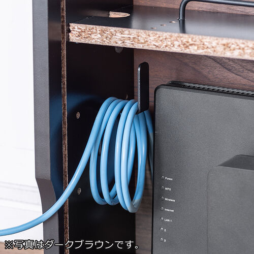 ルーター収納ボックス（大型ワイドタイプ・幅65cm・木製・スリム・壁面収納・ケーブルボックス・ホワイト）