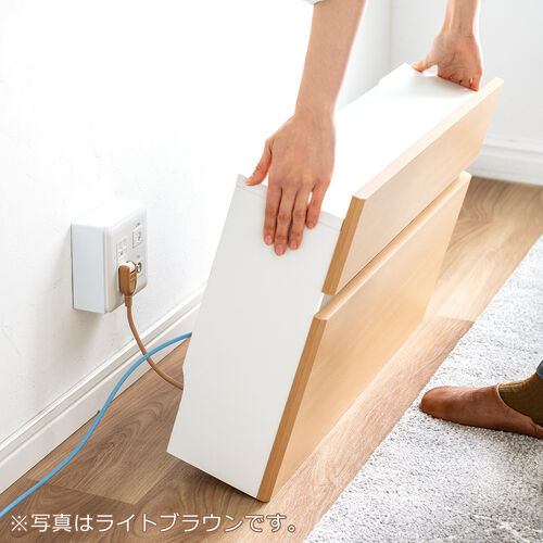 ルーター収納ボックス（大型ワイドタイプ・幅65cm・木製・スリム・壁面収納・ケーブルボックス・ホワイト）