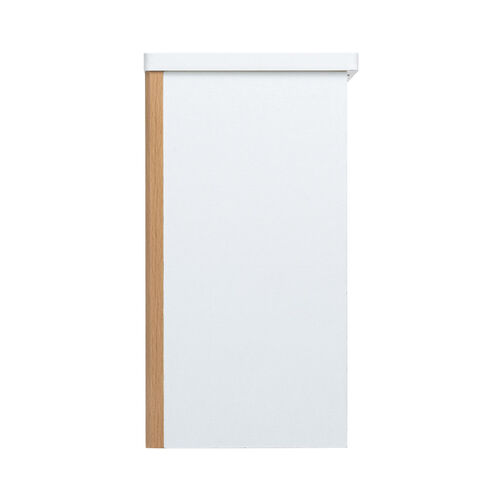 ルーター収納ボックス（ケーブルボックス・幅40cm・高さ33cm・コンセント付き・木製・スリム・壁面収納・角置き・コーナー・電話台・ライトブラウン）