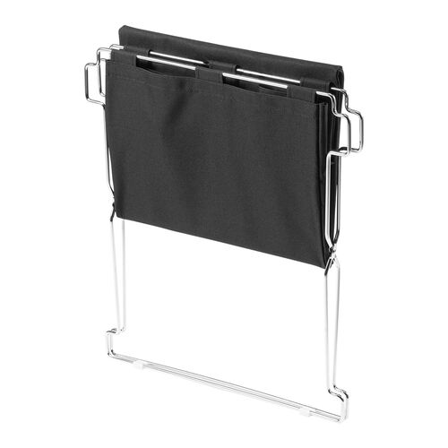 カバン置き（おりたたみ・オフィス・収納ボックス・荷物置き・荷物入れ・手荷物収納・カバン入れ・スタッキング対応・幅50cm・奥行33cm・ブラック・Mサイズ ）