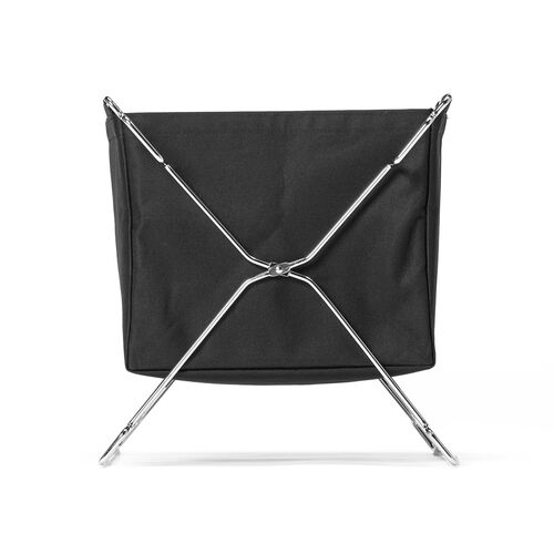 カバン置き（おりたたみ・オフィス・収納ボックス・荷物置き・荷物入れ・手荷物収納・カバン入れ・スタッキング対応・幅50cm・奥行33cm・ブラック・Mサイズ ）