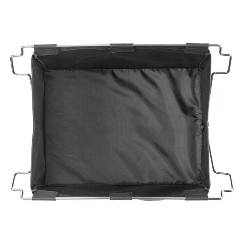 カバン置き（おりたたみ・オフィス・収納ボックス・荷物置き・荷物入れ・手荷物収納・カバン入れ・スタッキング対応・幅50cm・奥行33cm・ブラック・Mサイズ ）