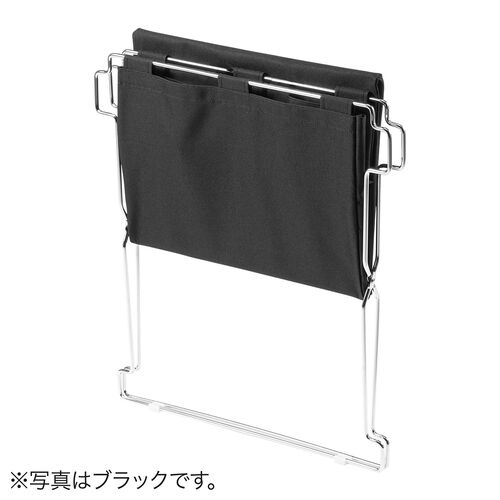 カバン置き（おりたたみ・オフィス・収納ボックス・荷物入れ・手荷物収納・カバン入れ・スタッキング対応・幅50cm・奥行33cm・ブラウン・Mサイズ）