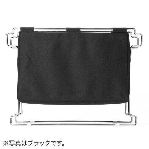 カバン置き（おりたたみ・オフィス・収納ボックス・荷物入れ・手荷物収納・カバン入れ・スタッキング対応・幅50cm・奥行33cm・ブラウン・Mサイズ）