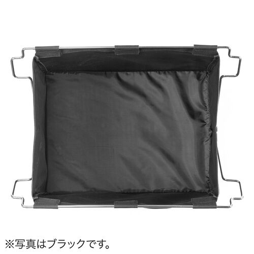 カバン置き（おりたたみ・オフィス・収納ボックス・荷物入れ・手荷物収納・カバン入れ・スタッキング対応・幅50cm・奥行33cm・ブラウン・Mサイズ）