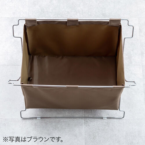 荷物置き（折りたたみ・荷物入れ・手荷物収納・カバン入れ・スタッキング対応・幅55cm・奥行33cm・ブラック・Lサイズ）