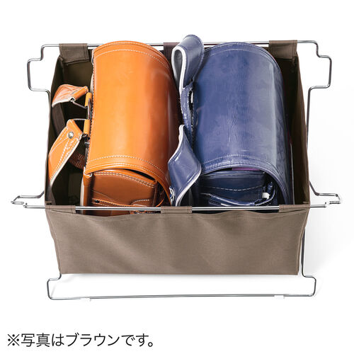 荷物置き（折りたたみ・荷物入れ・手荷物収納・カバン入れ・スタッキング対応・幅55cm・奥行33cm・ブラック・Lサイズ）