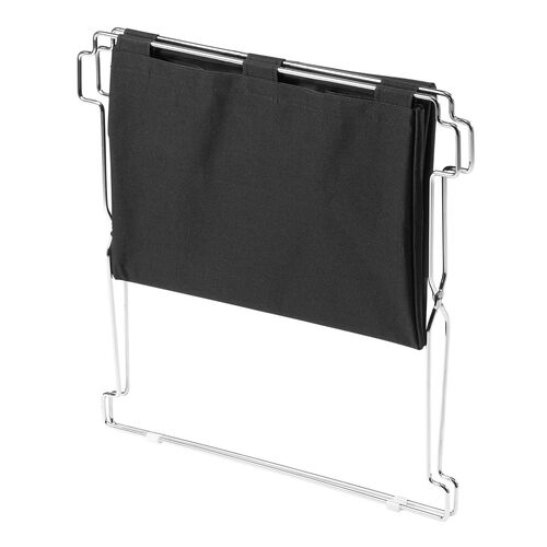 荷物置き（折りたたみ・荷物入れ・手荷物収納・カバン入れ・スタッキング対応・幅55cm・奥行33cm・ブラック・Lサイズ）