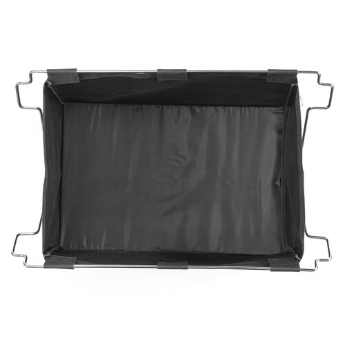 荷物置き（折りたたみ・荷物入れ・手荷物収納・カバン入れ・スタッキング対応・幅55cm・奥行33cm・ブラック・Lサイズ）