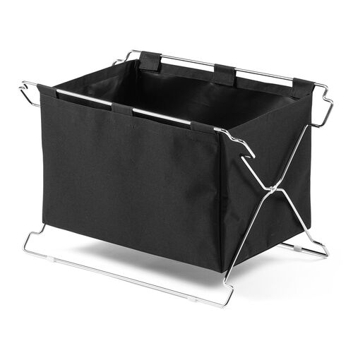 荷物置き（折りたたみ・荷物入れ・手荷物収納・カバン入れ・スタッキング対応・幅55cm・奥行33cm・ブラック・Lサイズ）