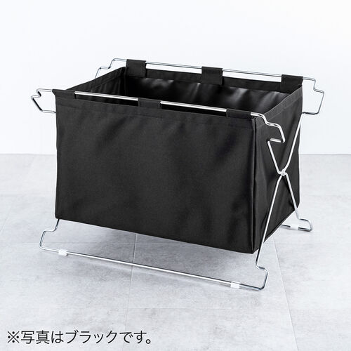 荷物置き（折りたたみ・荷物入れ・手荷物収納・カバン入れ・スタッキング対応・幅55cm・奥行33cm・ブラウン・Lサイズ）