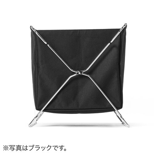 荷物置き（折りたたみ・荷物入れ・手荷物収納・カバン入れ・スタッキング対応・幅55cm・奥行33cm・ブラウン・Lサイズ）