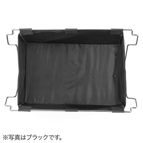 荷物置き（折りたたみ・荷物入れ・手荷物収納・カバン入れ・スタッキング対応・幅55cm・奥行33cm・ブラウン・Lサイズ）