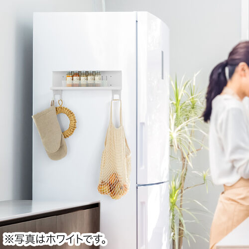 デスク下収納ラック（Sサイズ・幅40cm・1段タイプ・クランプ・マグネット・木ネジ取付け・スチール製・フック付き・ケーブルトレー・ブラック）