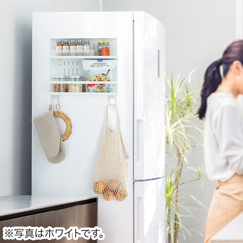 デスク下収納ラック（Lサイズ・幅40cm・2段タイプ・クランプ・マグネット・木ネジ取付け・スチール製・フック・棚板付き・ケーブルトレー・ブラック）