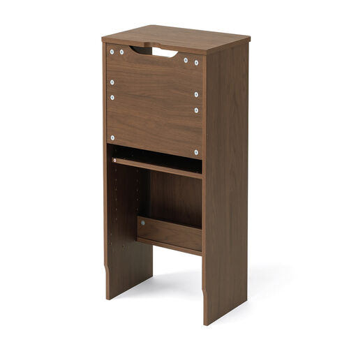 ロボット掃除機収納ボックス（自動ゴミ収集機能付き機種対応・ダストボックス対応・ルンバ基地・ルーター収納・ケーブル収納・タップボックス・充電ステーション・木製・3段・高さ85cm・ダークブラウン）