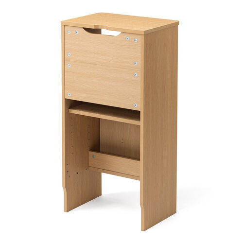 ロボット掃除機収納ボックス（自動ゴミ収集機能付き機種対応・ダストボックス対応・ルンバ基地・ルーター収納・ケーブル収納・タップボックス・充電ステーション・木製・3段・高さ85cm・ライトブラウン）