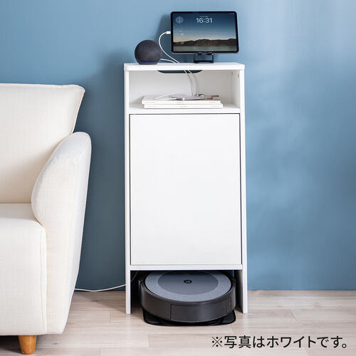 ロボット掃除機 収納ボックス付き dショッピング |ミニキャビネット お掃除ロボット 収納ラック