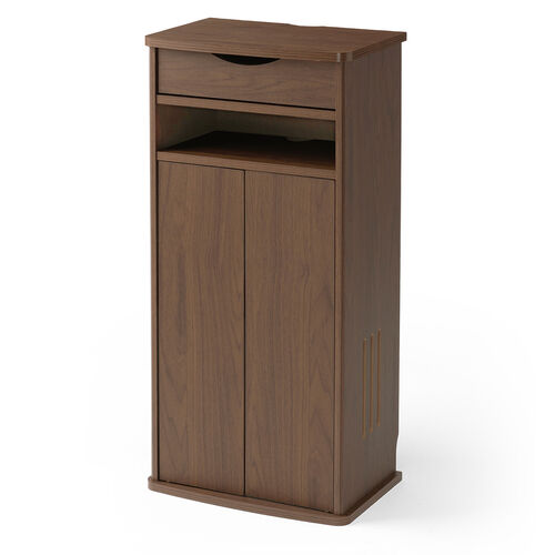 ルーター収納ボックス（電話台・幅40cm・扉付・引き出し付・木製