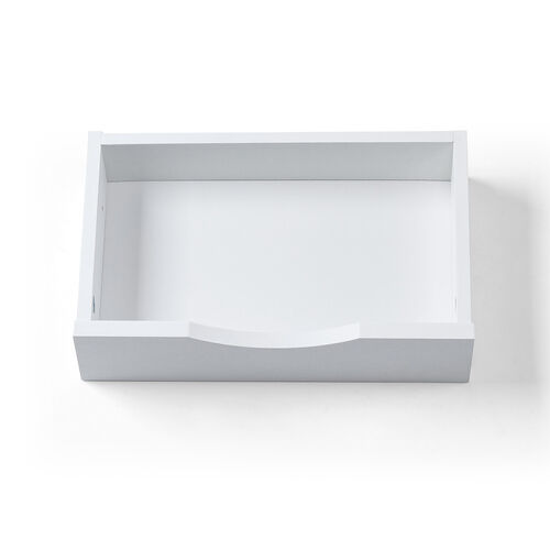 ルーター収納ボックス（電話台・幅40cm・扉付・引き出し付・木製・ケーブルボックス・コード収納・ゲーム機収納・ラック・FAX台・モデム収納・ホワイト）