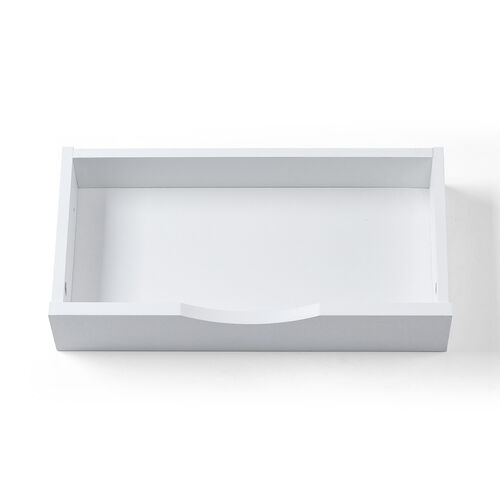 ルーター収納ボックス（電話台・幅48cm・扉付・引き出し付・木製・ケーブルボックス・コード収納・ゲーム機収納・ラック・FAX台・モデム収納・ホワイト）